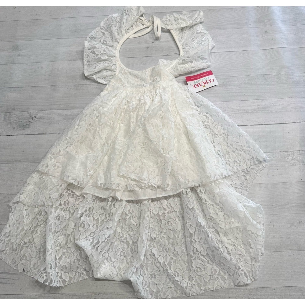 Cupcake Couture girls white lace dress size 90/3 NEW